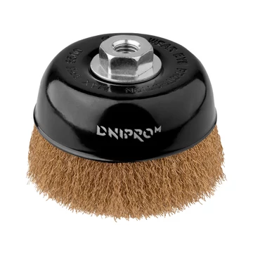 Drótkorong fazékkefe hullámos Dnipro-M T125-L sárgaréz bevonat 125 mm