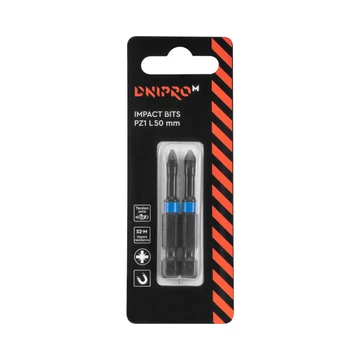 Torziós ütvecsavarozó bit Dnipro-M PZ1 50 mm (2 db)