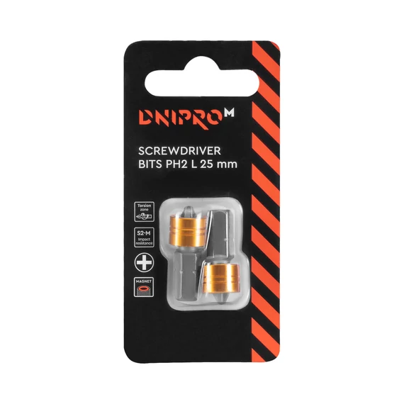 Mágneses bithegy Dnipro-M PH 2 25 mm (2 db)