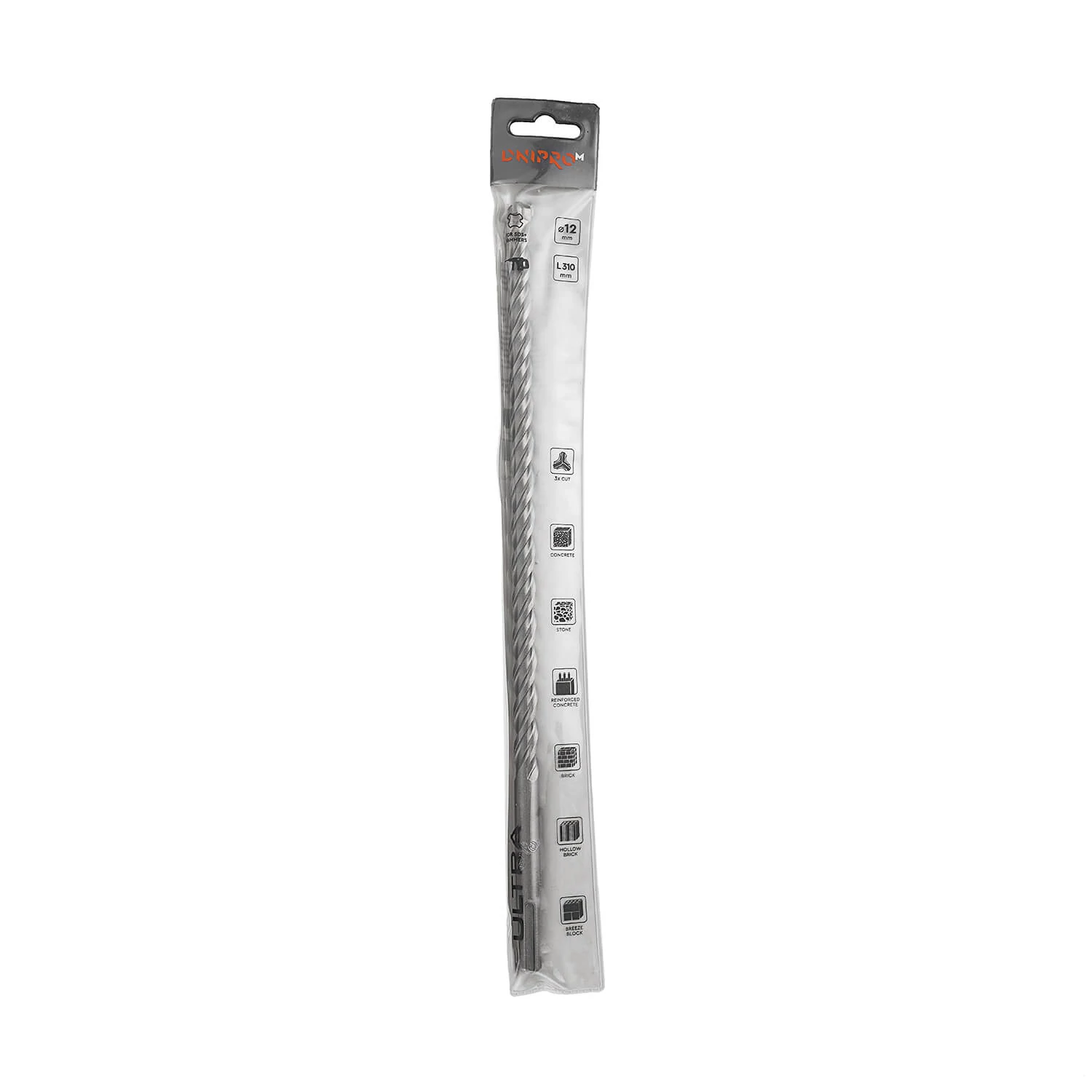 Vasbeton fúrószár Dnipro-M ULTRA 12 mm 310 mm SDS-Plus