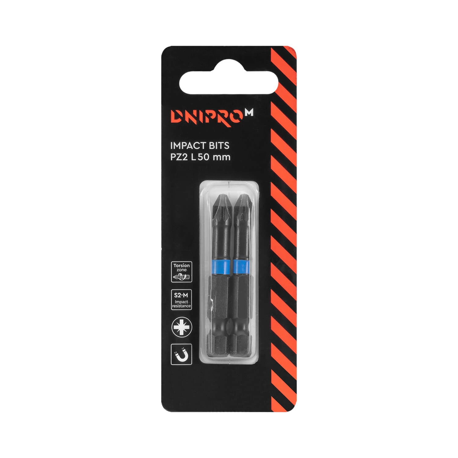 Torziós ütvecsavarozó bit Dnipro-M PZ 2 50 mm S2-M
